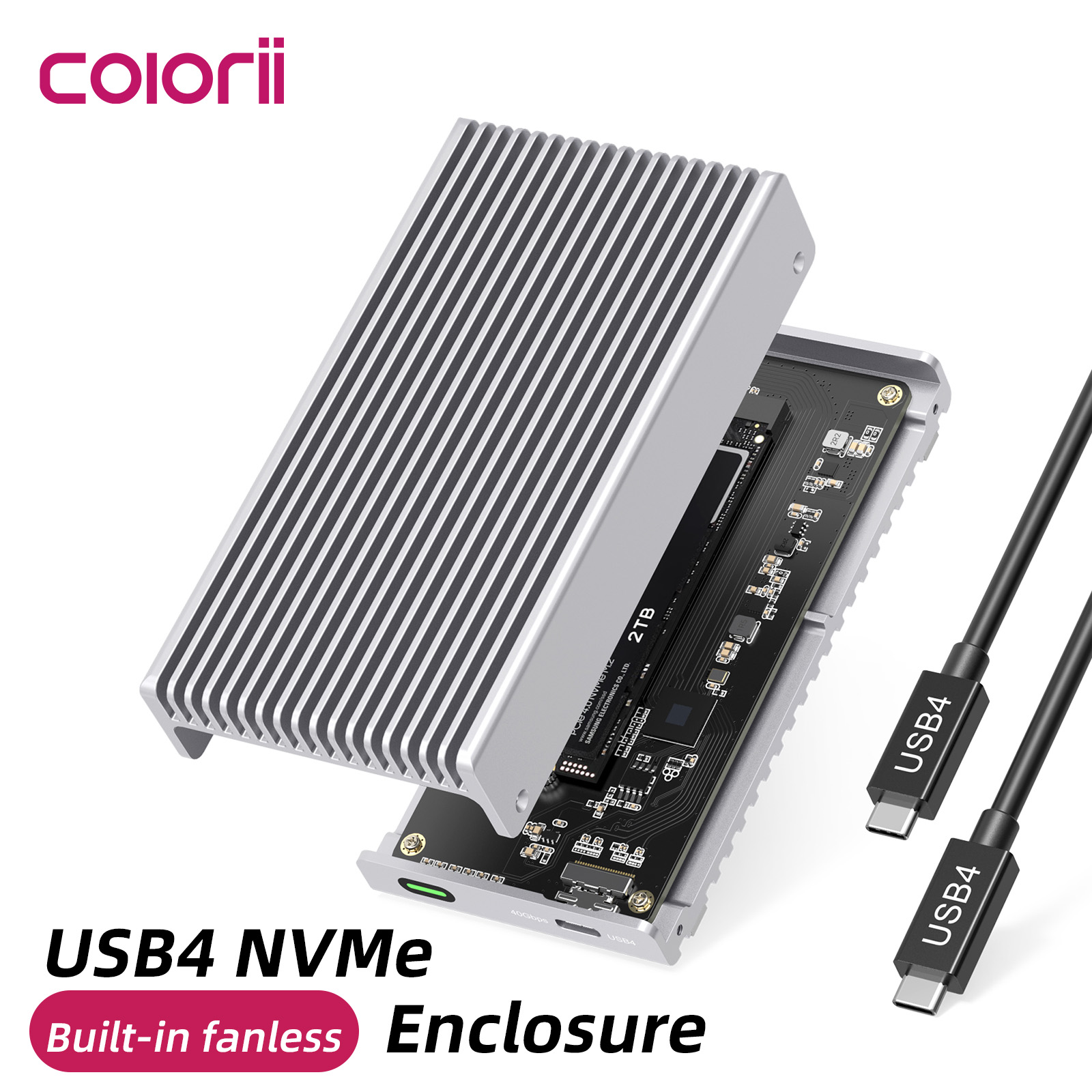 Usb4 40Gbps External Ssd 8Tb - กล่องใส่ SSD ภายนอกแบบไร้พัดลม รองรับ USB4 Thunderbolt