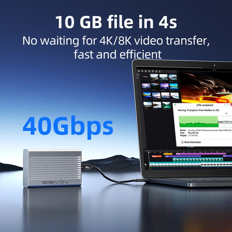 Acasis กล่องใส่ SSD NVMe M.2 U - Usb4 40Gbps External Ssd 8Tb บทวิจารณ์และราคา