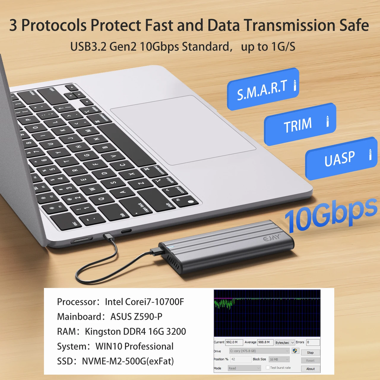 เคส EJAY 10Gbps M.2 NVMe SSD อ - 8Tb M2 Nvme Ssd บทวิจารณ์และราคา